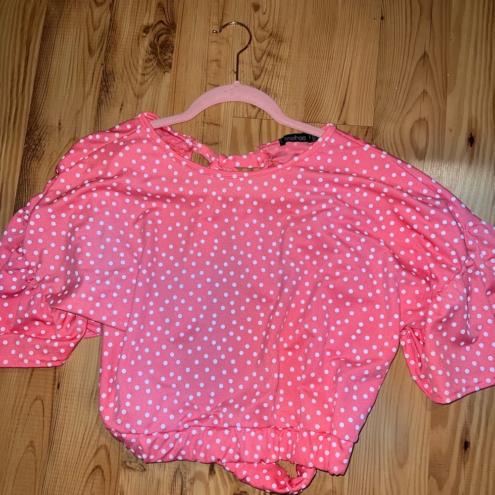 BOOHOO open back crop top